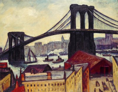View of Brooklyn Bridge by Samuel Halpert